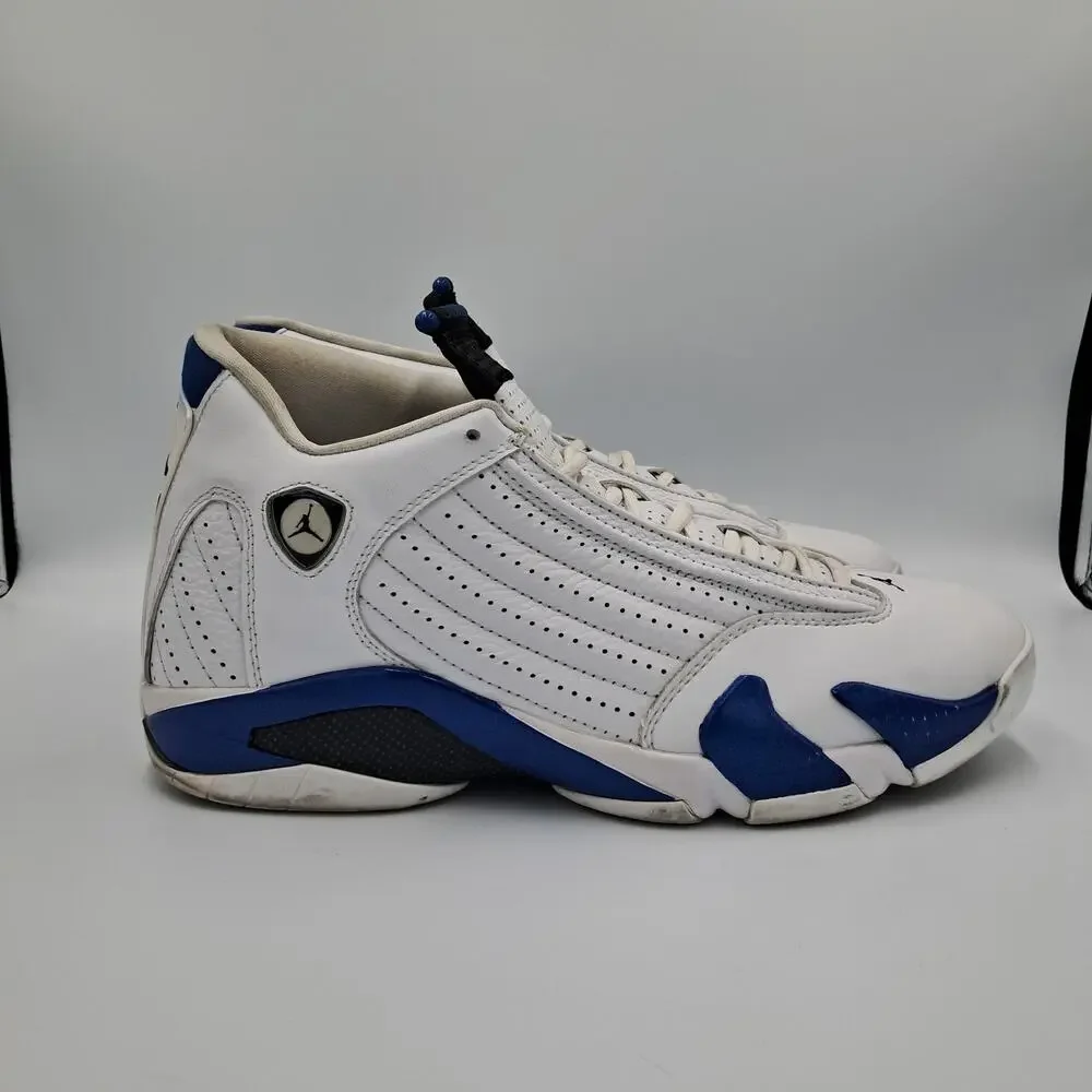 Size 11.5 - Jordan 14 Retro White Hyper Royal - 487471-104 - RETAIL $510